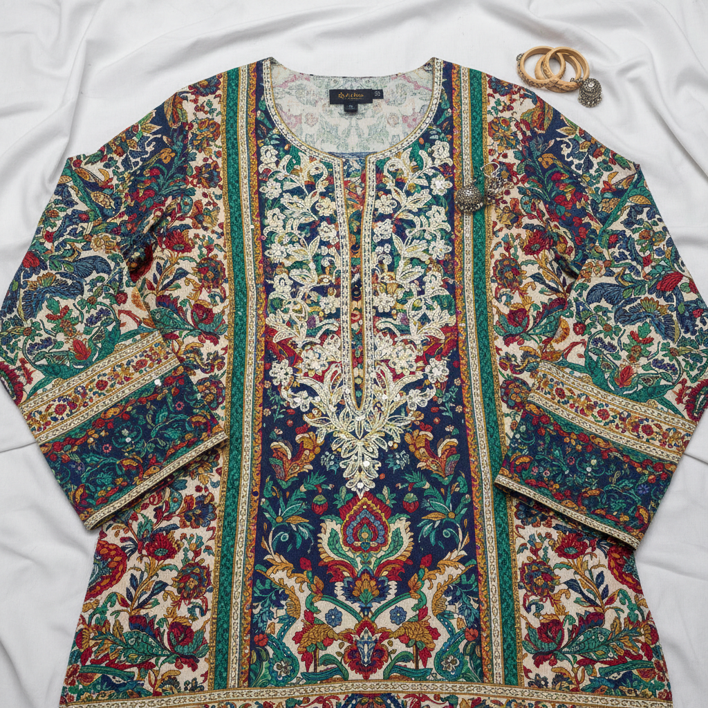 Embroidered Lawn Stitch Shirt