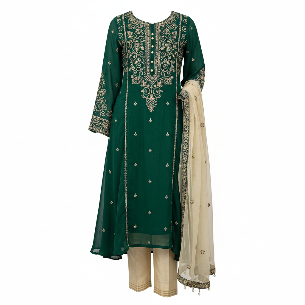 Casual Embroidered Stitch 2pc